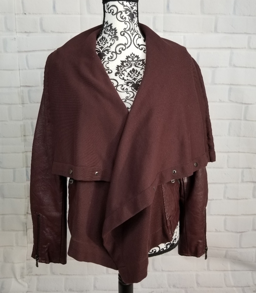 Jolt size medium faux leather long sleeve jacket